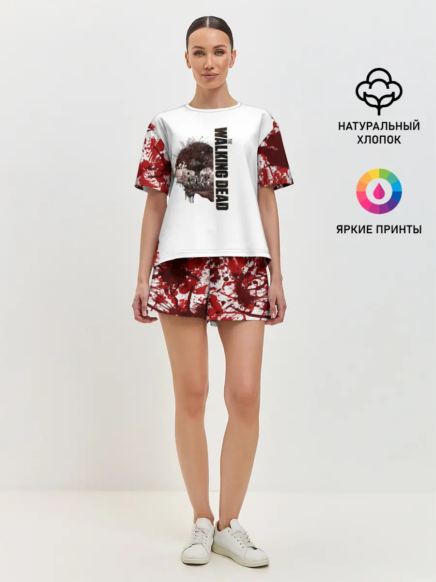 Женская пижама с шортами / Ходячие Мертвецы 11