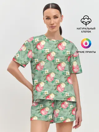 Женская пижама с шортами / Елочные игрушки шары