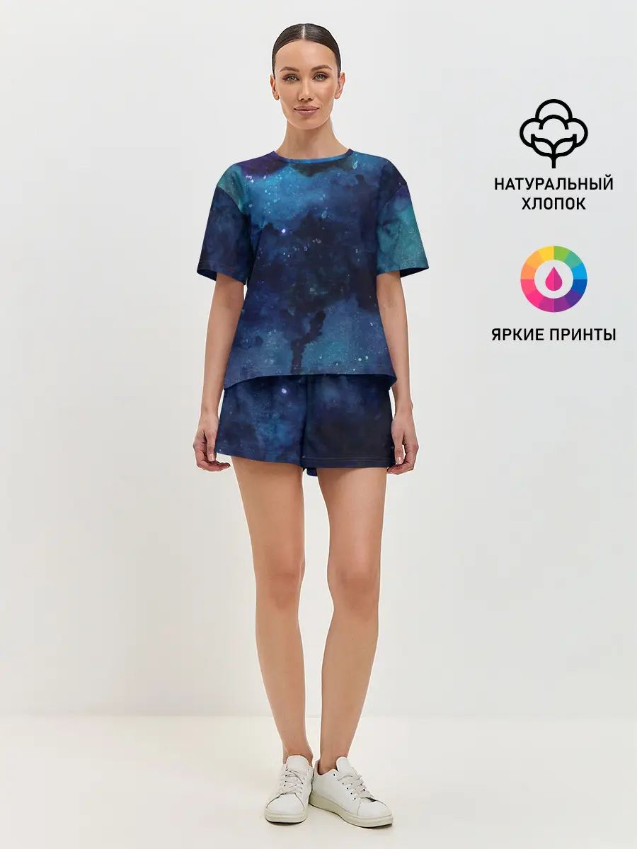 Женская пижама с шортами / Темнота глубин