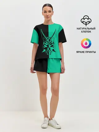 Женская пижама с шортами / СПЛИТ МАСКА СЯО