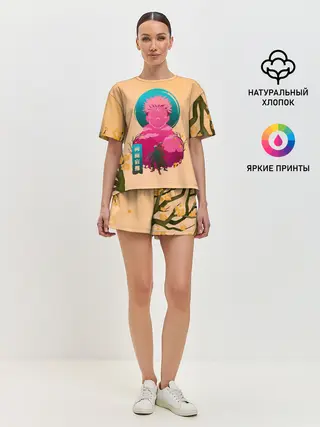 Женская пижама с шортами / Юдзи сосуд для Сукуна - Магическая битва