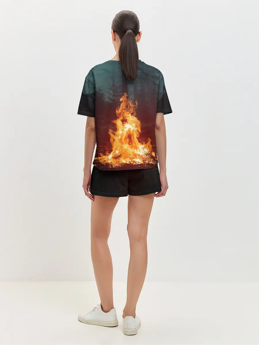 Женская пижама с шортами / Пикник в лесу