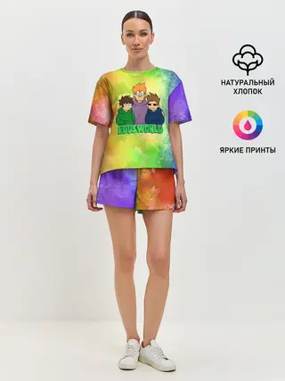 Женская пижама с шортами / EDDSWORLD 3