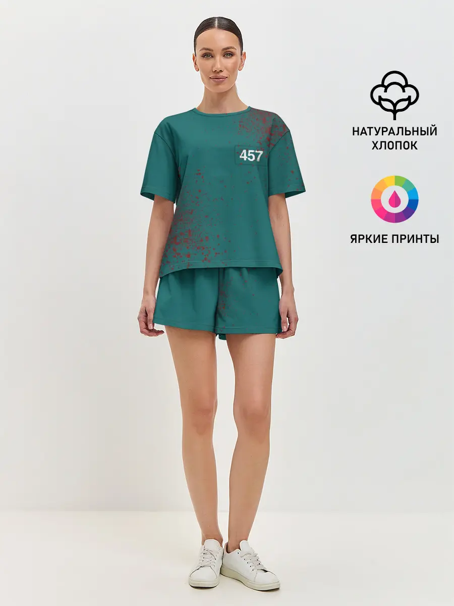 Женская пижама с шортами / ИГРА В КАЛЬМАРА ПЕРСОНАЖ 457