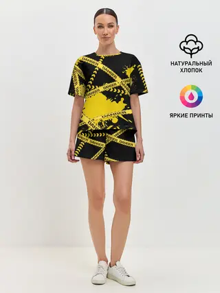 Женская пижама с шортами / Лента DANGER