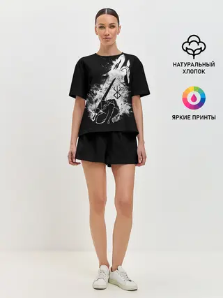 Женская пижама с шортами / БЕРСЕРК БЕЛЫЙ ГАТС С МЕЧОМ