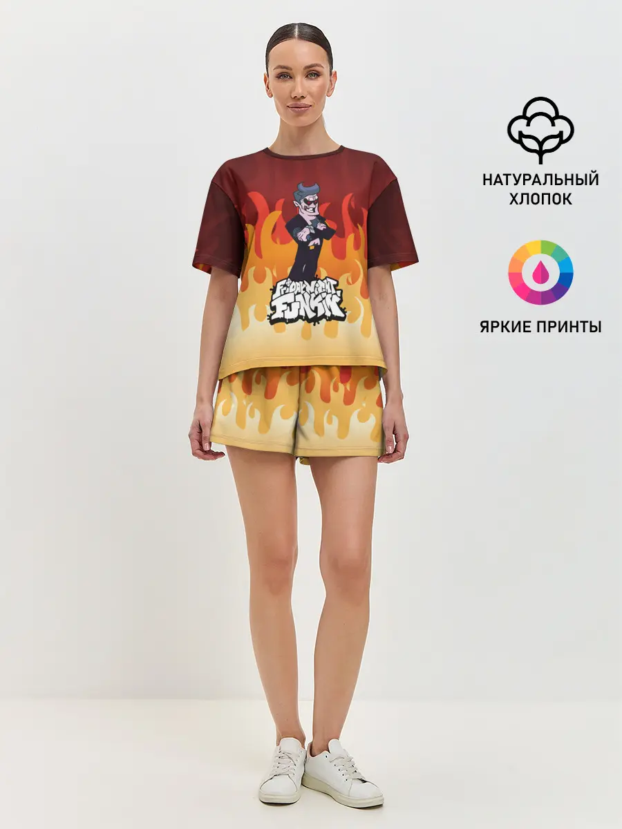 Женская пижама с шортами / Дорогой Папочка | Friday Night Funkin