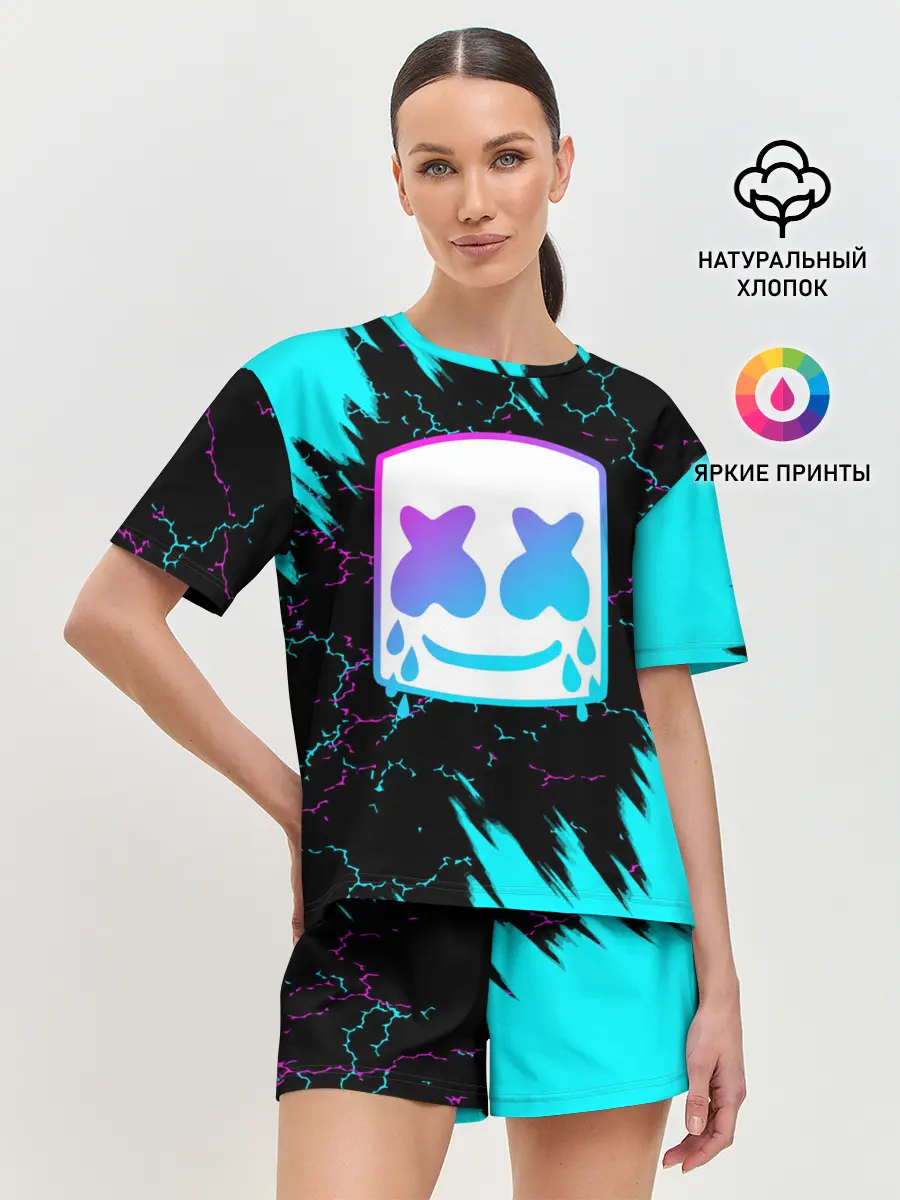 Женская пижама с шортами / MARSHMELLO NEON: МАРШМЕЛЛО НЕОН.