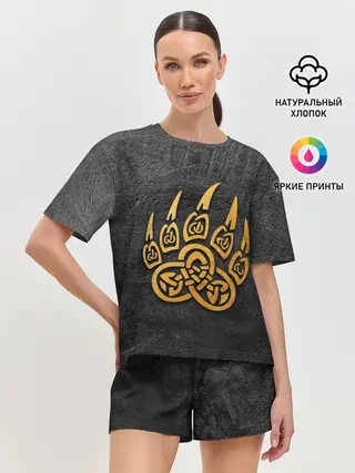 Женская пижама с шортами / Золотая медвежья лапа