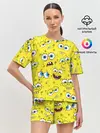 Женская пижама с шортами / Губка Боб / SpongeBob pattern