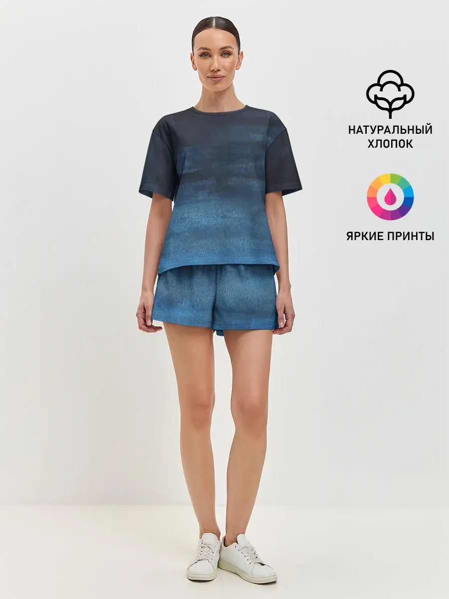 Женская пижама с шортами / Темнота глубины