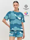 Женская пижама с шортами / Облака Греции