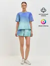 Женская пижама с шортами / Небесная синева