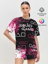Женская пижама с шортами / ИГРА В КАЛЬМАРА / ГРАНЖ ЛОГО