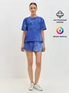 Женская пижама с шортами / Ночная синева