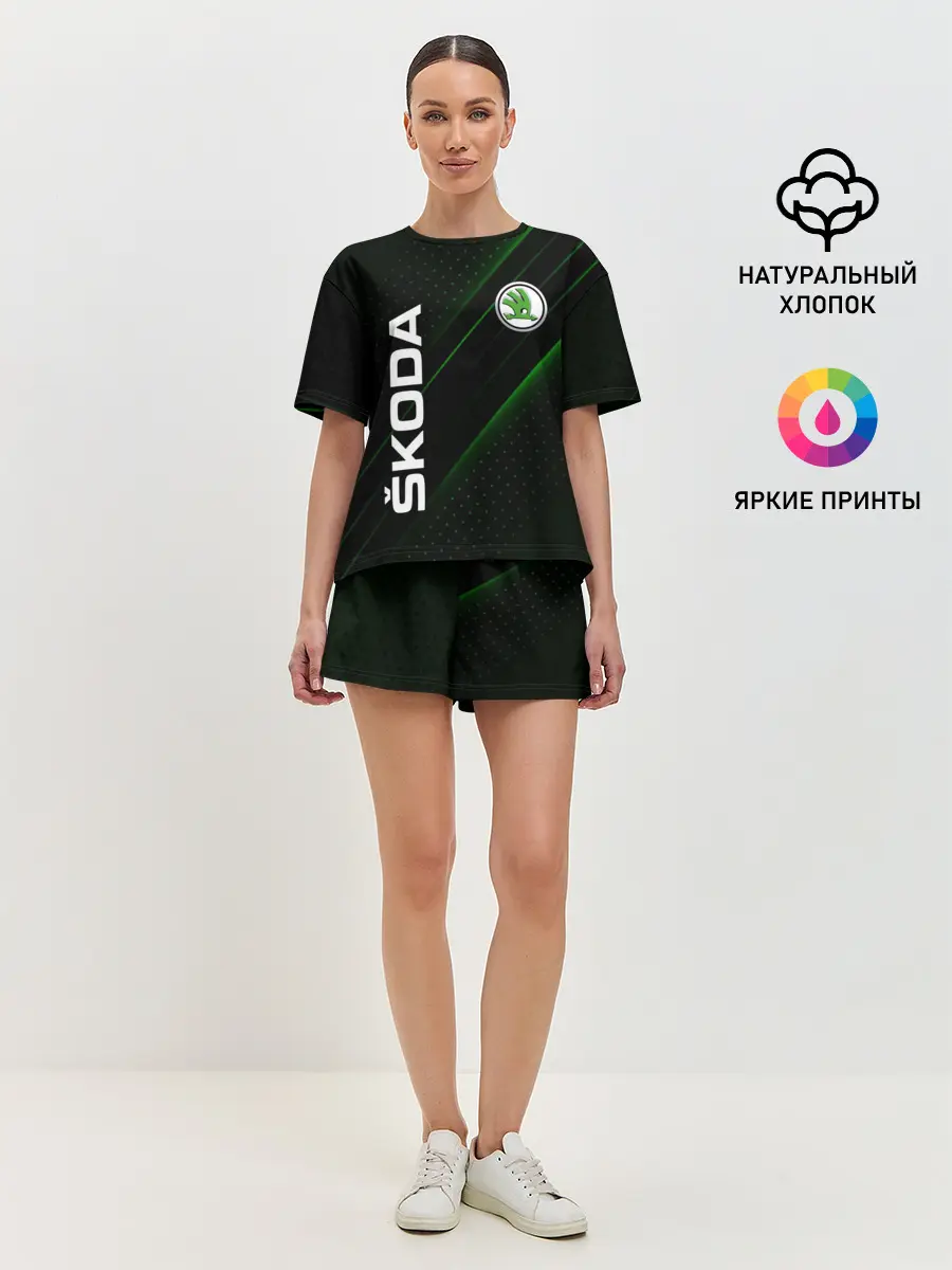 Женская пижама с шортами / SKODA, ШКОДА