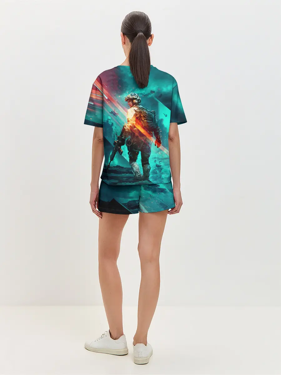 Женская пижама с шортами / Battlefield 2042 игровой арт