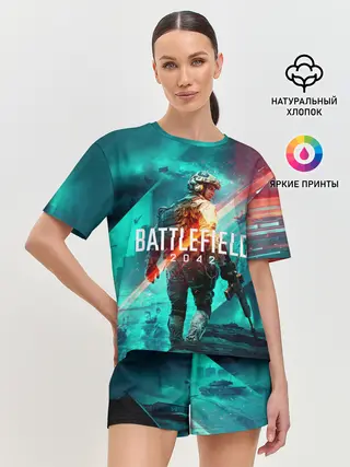 Женская пижама с шортами / Battlefield 2042 игровой арт