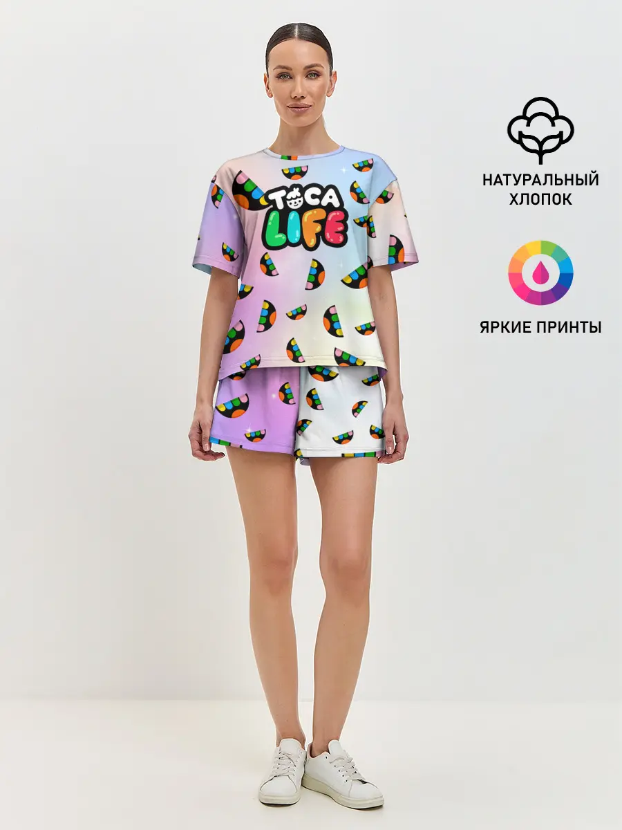 Женская пижама с шортами / ТОКА БОКА ЛОГОТИП