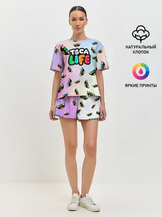 Женская пижама с шортами / ТОКА БОКА ЛОГОТИП