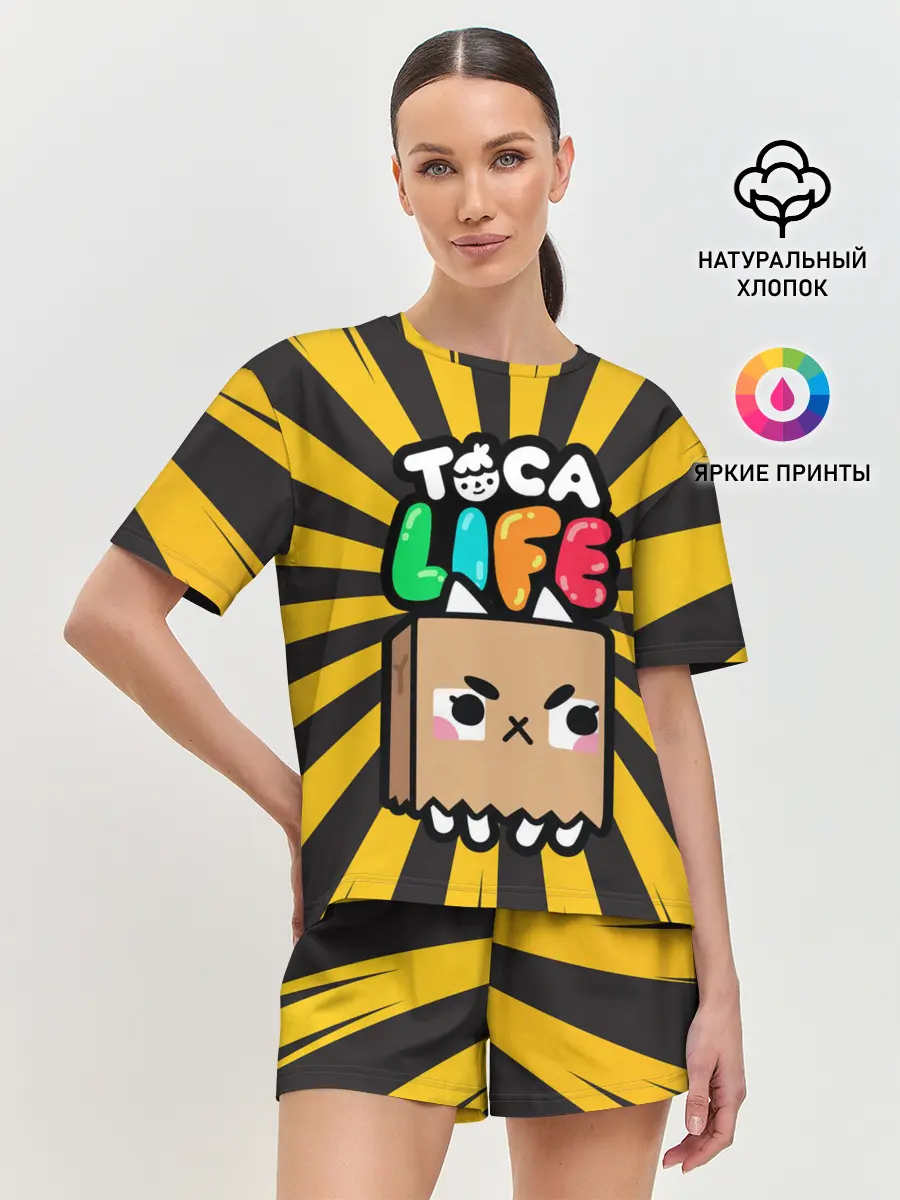 Женская пижама с шортами / Крокет | Toca Boca