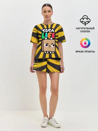 Женская пижама с шортами / Крокет | Toca Boca