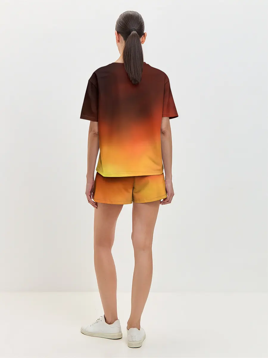 Женская пижама с шортами / Сайтама в огне One Punch-Man