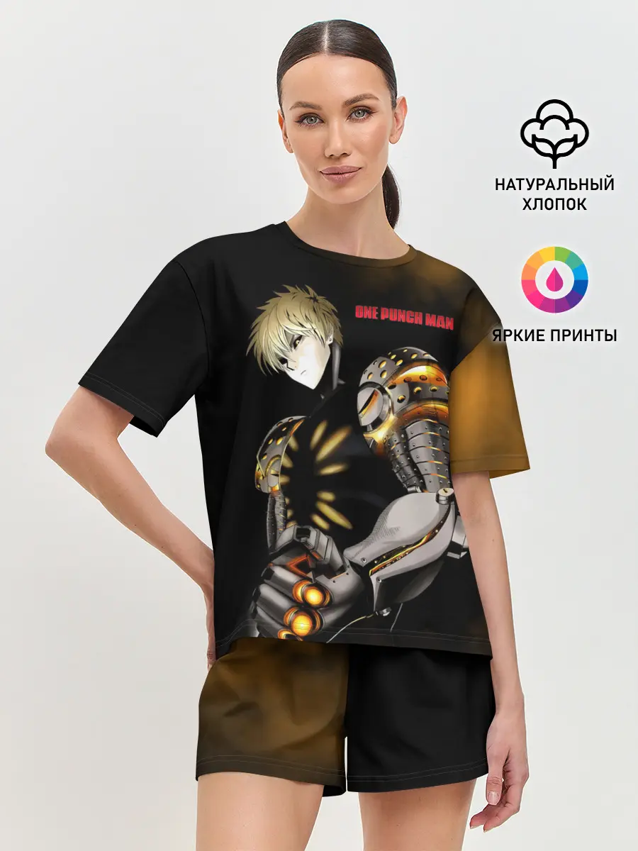 Женская пижама с шортами / Стальной Генос One Punch-Man