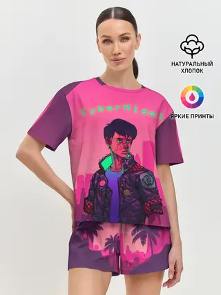 Женская пижама с шортами / CyberMiami
