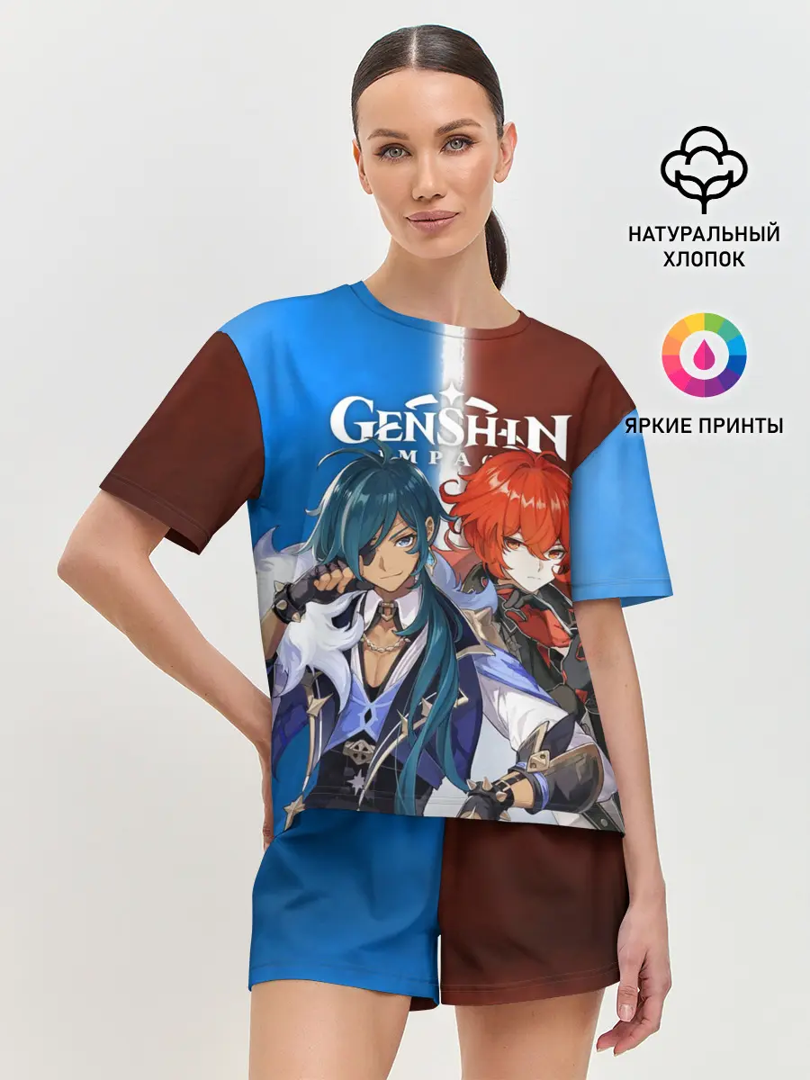 Женская пижама с шортами / КЭЙА И ДИЛЮК | ГЕНШИН