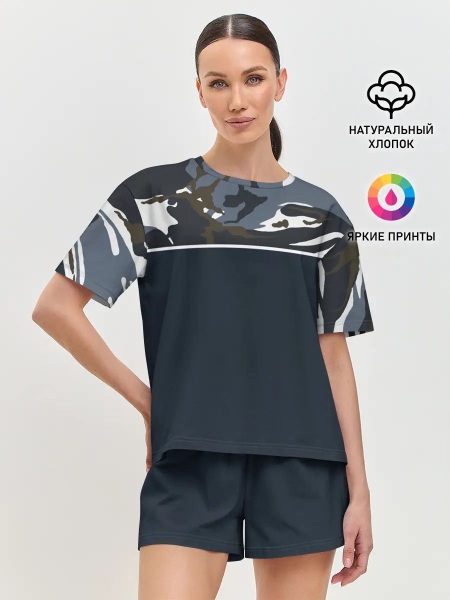 Женская пижама с шортами / Камуфляж 2.0