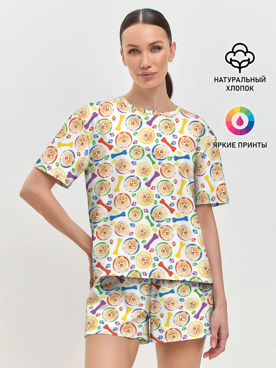 Женская пижама с шортами / Чау-Чау