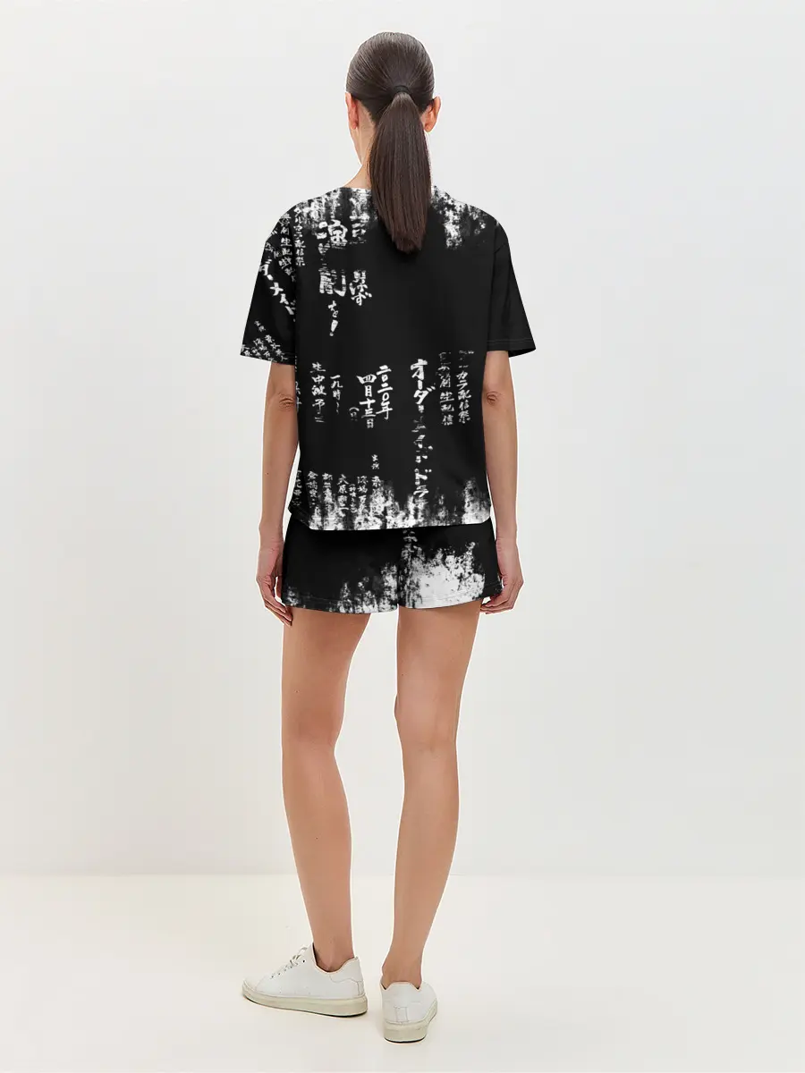 Женская пижама с шортами / Кандзи Сакура Иероглифы Аниме