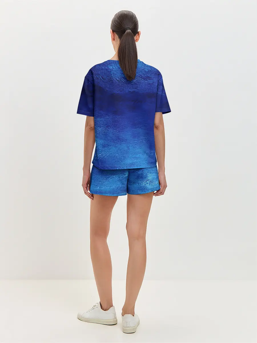 Женская пижама с шортами / Мазки дождя