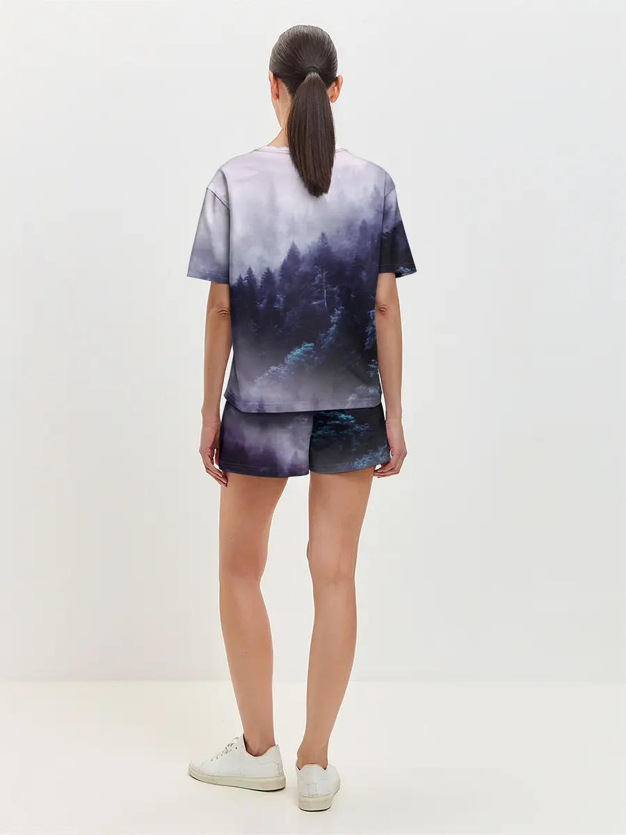 Женская пижама с шортами / ЛЕСНОЙ ТУМАН