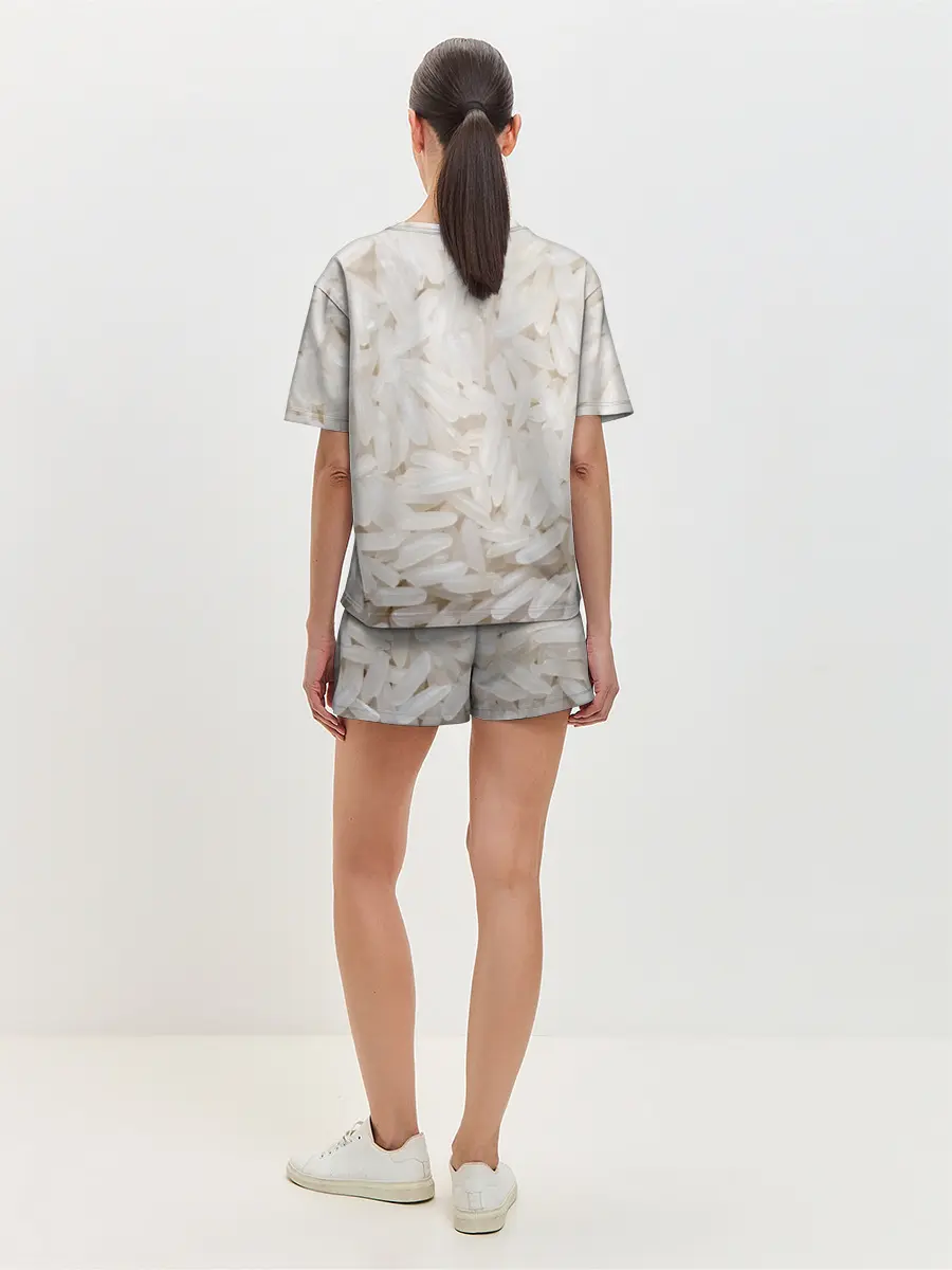 Женская пижама с шортами / Рис/еда