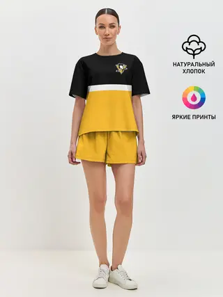 Женская пижама с шортами / Питтсбург Пингвинз НХЛ