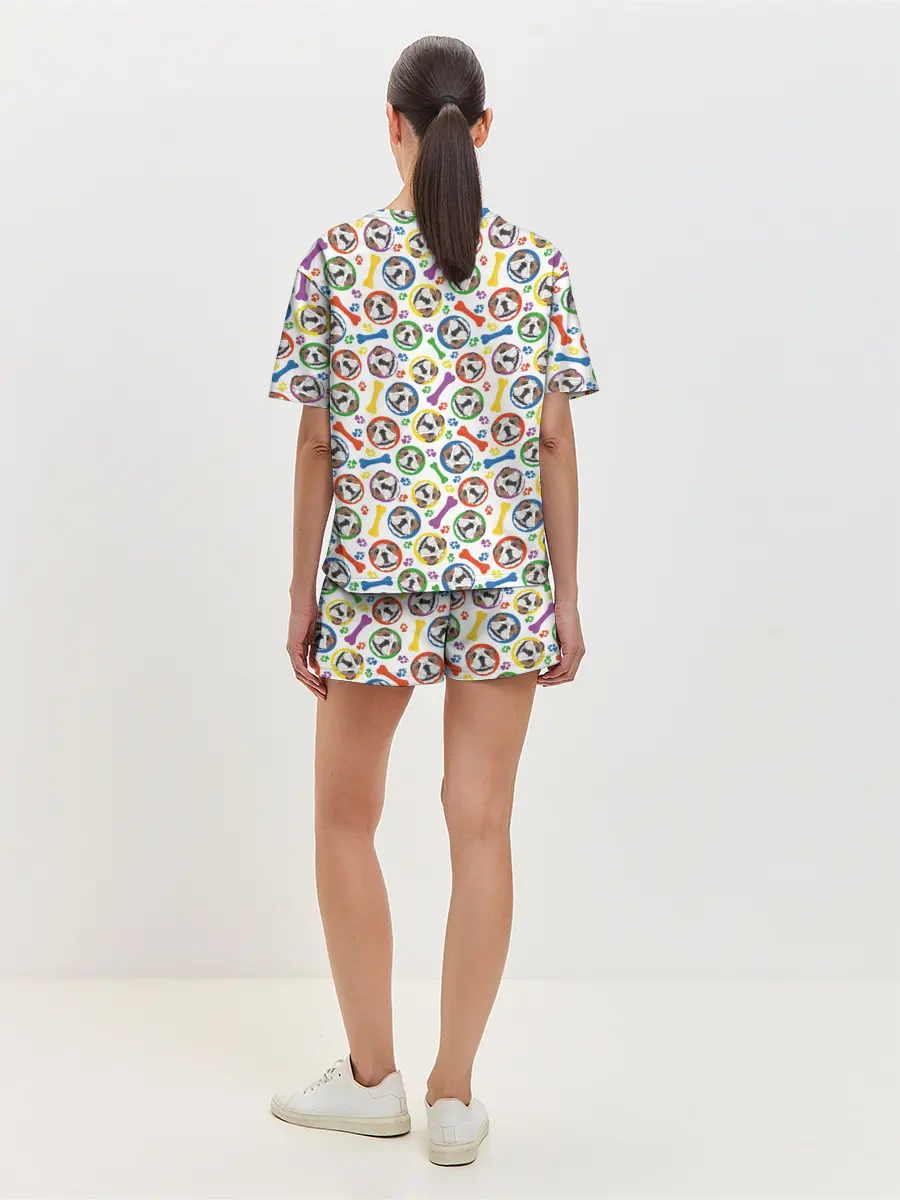 Женская пижама с шортами / Английский Бульдог