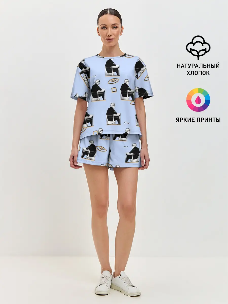 Женская пижама с шортами / Годжо паттерн