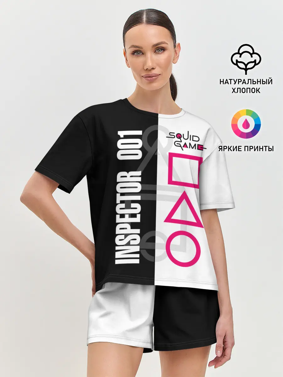 Женская пижама с шортами / Squid Game: Inspector 001