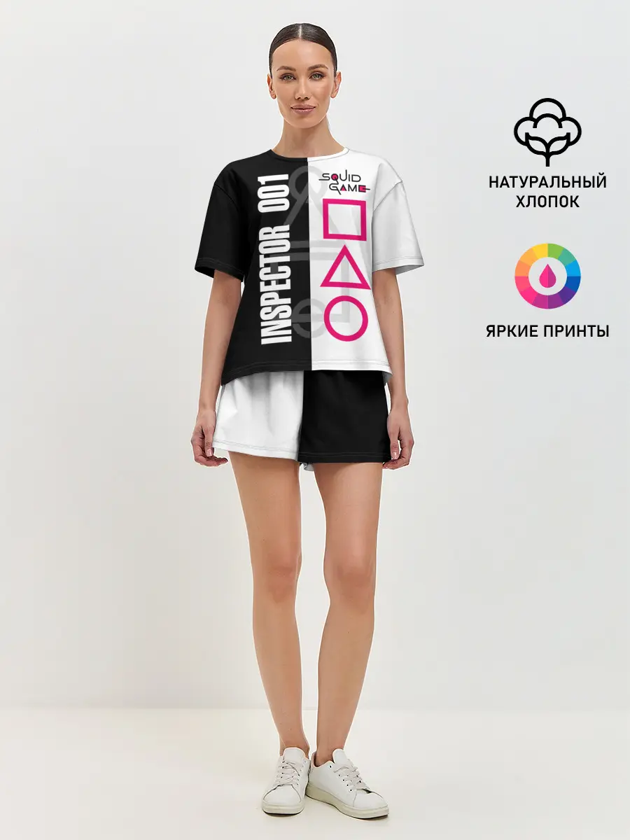 Женская пижама с шортами / Squid Game: Inspector 001
