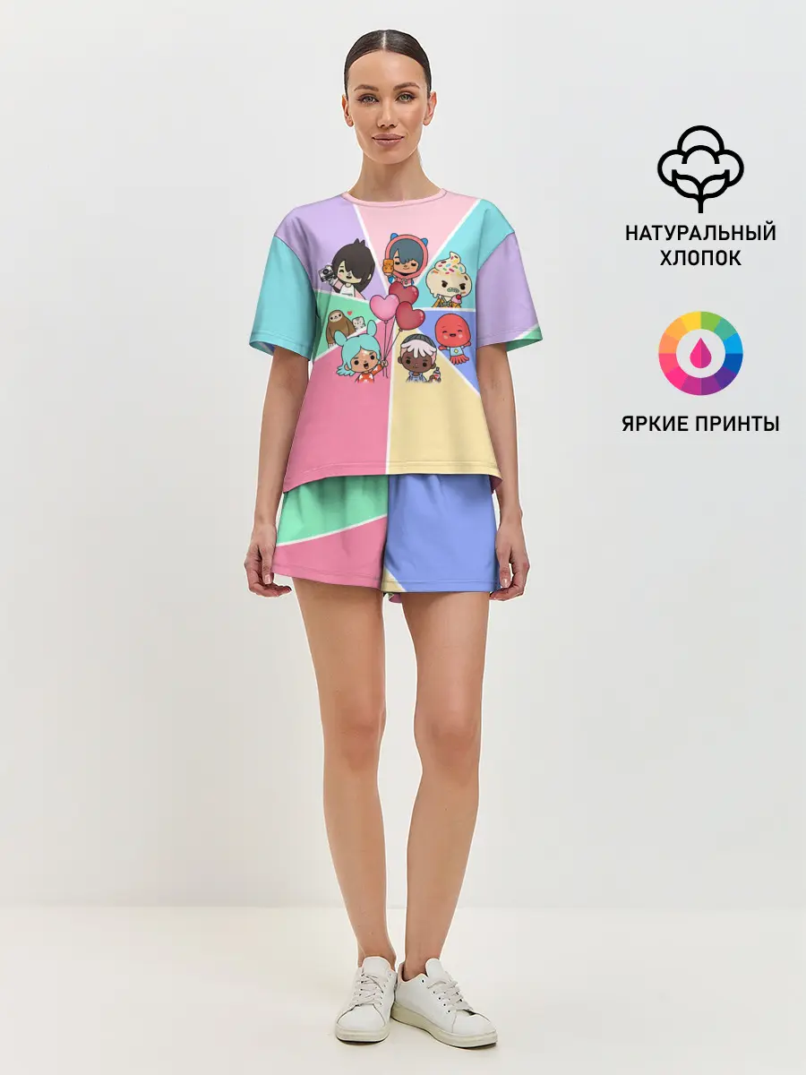 Женская пижама с шортами / TOCA BOCA WORLD HEROES / ТОКА БОКА