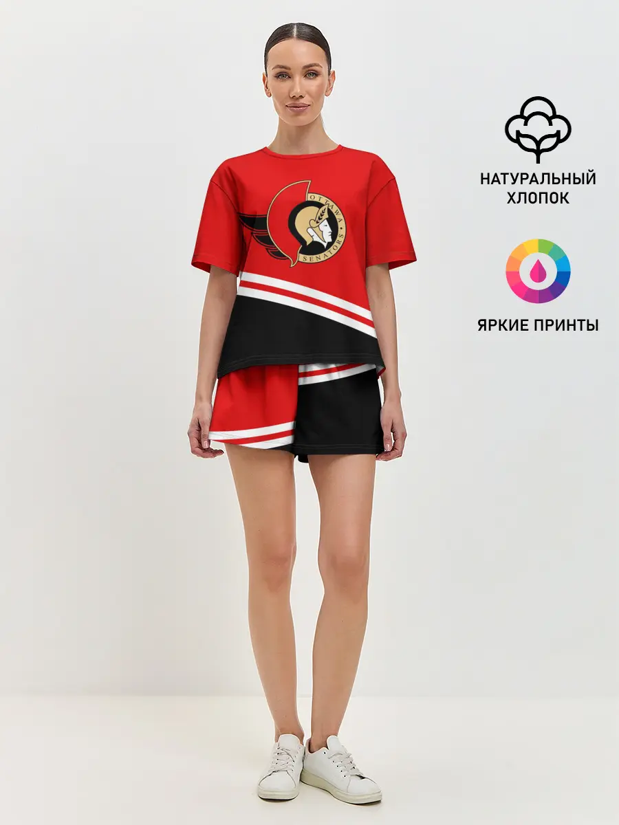 Женская пижама с шортами / Оттава Сенаторз.