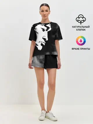 Женская пижама с шортами / Профиль Виктора Цой