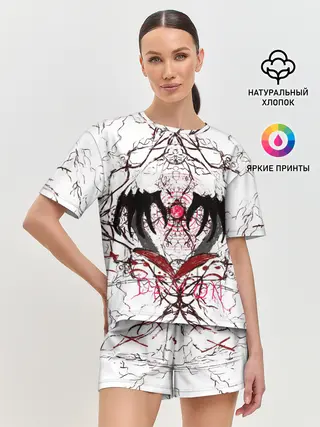 Женская пижама с шортами / Руки тянутся