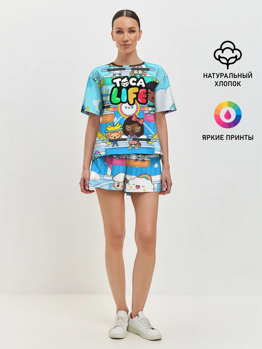 Женская пижама с шортами / Toca Boca | Тока Бока аттракцион