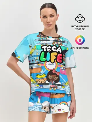 Женская пижама с шортами / Toca Boca | Тока Бока аттракцион