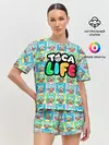 Женская пижама с шортами / Toca Boca logo | Тока Бока Рита
