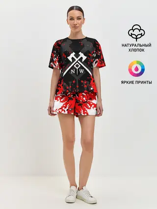 Женская пижама с шортами / NEW WORLD / НЬЮ ВОРЛД / БРЫЗГИ