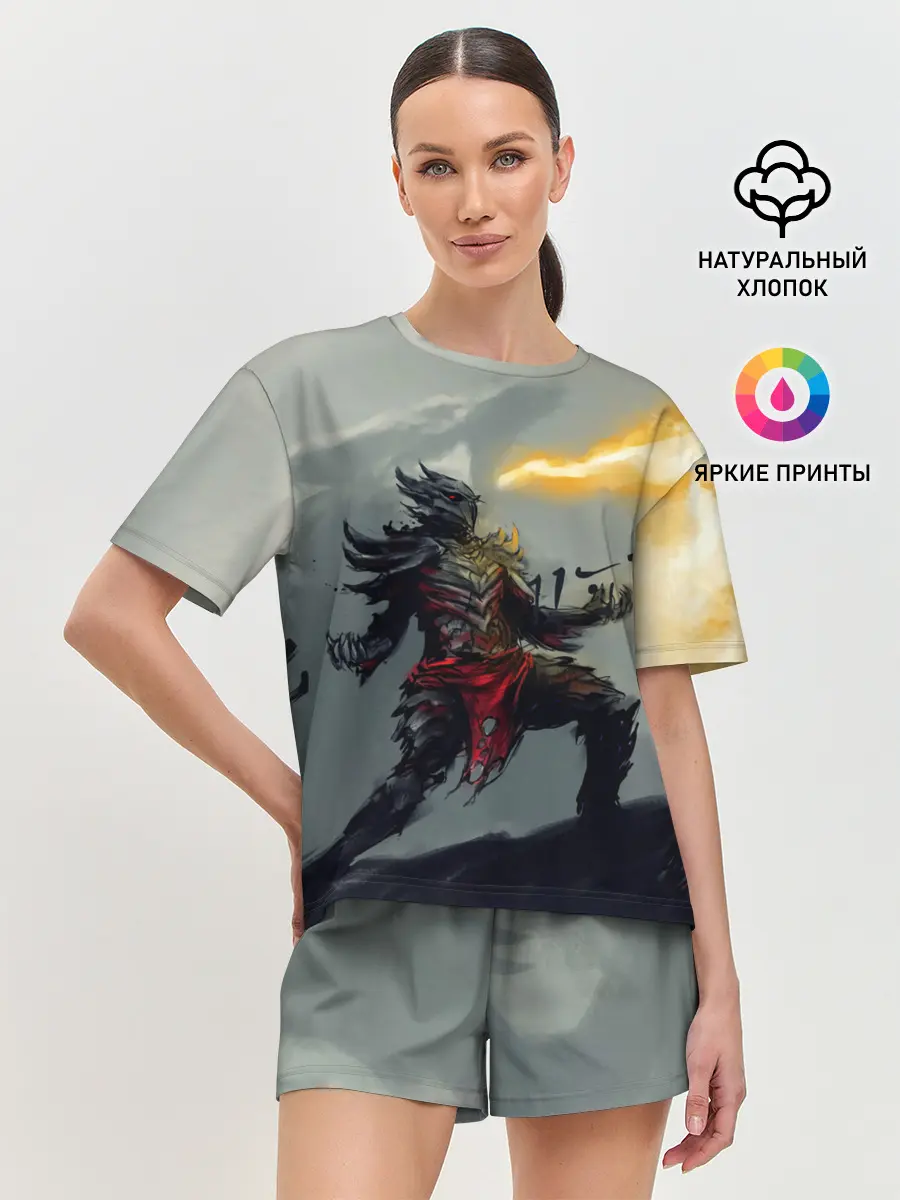 Женская пижама с шортами / Dragonborne is here